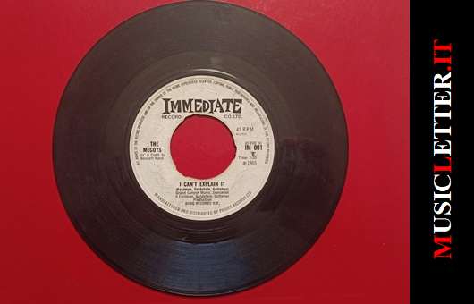 The McCoys - I can't explain it / Hang on Sloopy (Immediate Records, 1965)